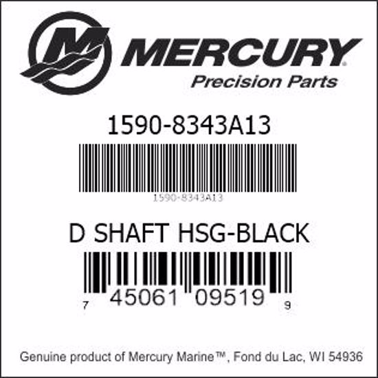 Bar codes for Mercury Marine part number 1590-8343A13