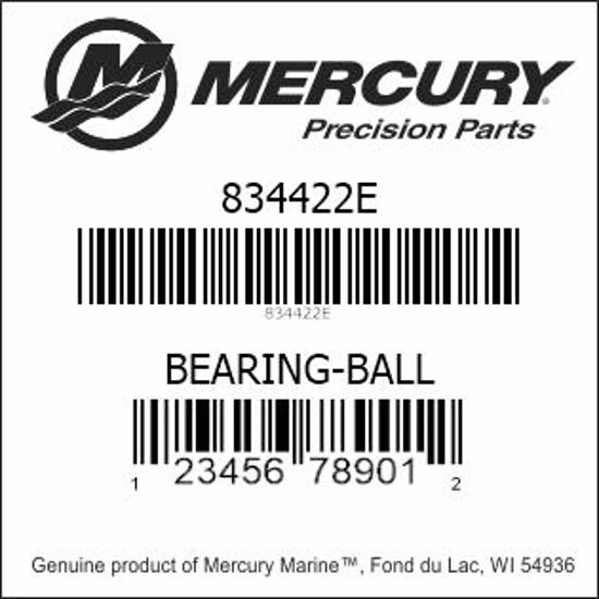 Bar codes for Mercury Marine part number 834422E