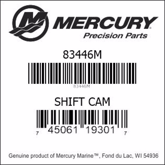Bar codes for Mercury Marine part number 83446M