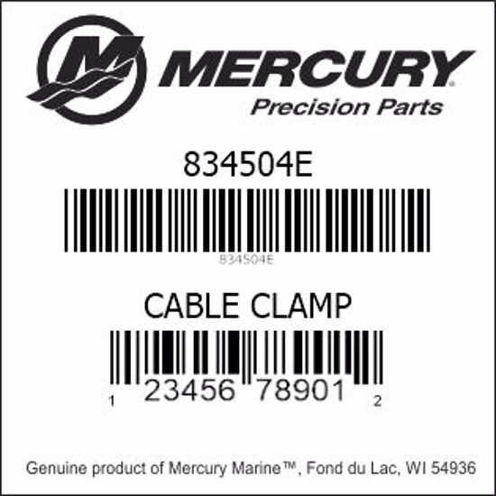 Bar codes for Mercury Marine part number 834504E