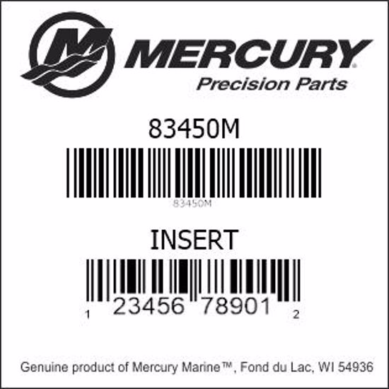 Bar codes for Mercury Marine part number 83450M