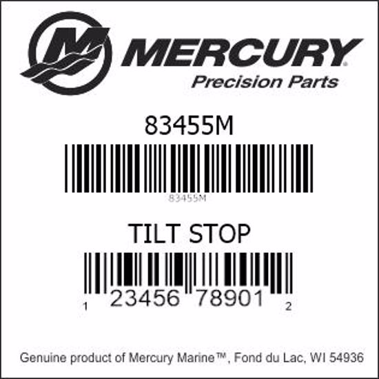 Bar codes for Mercury Marine part number 83455M