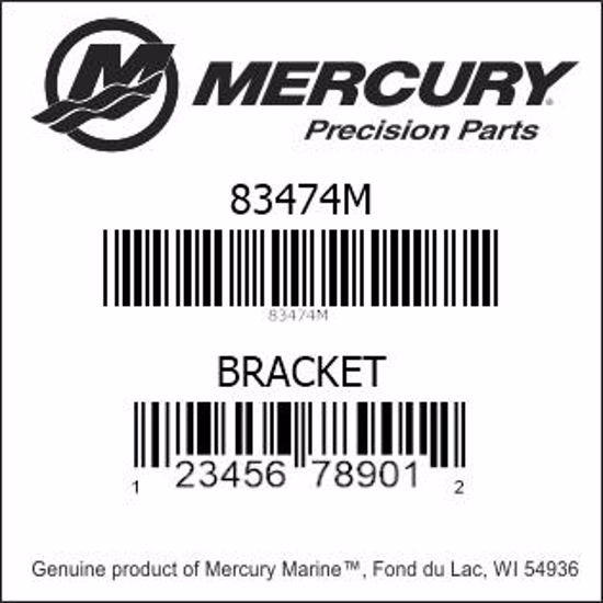 Bar codes for Mercury Marine part number 83474M
