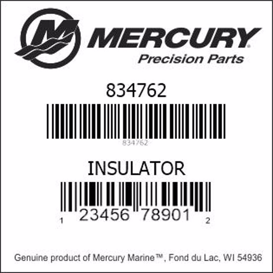 Bar codes for Mercury Marine part number 834762