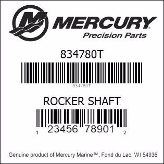 Bar codes for Mercury Marine part number 834780T