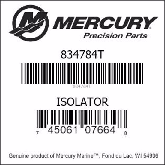 Bar codes for Mercury Marine part number 834784T