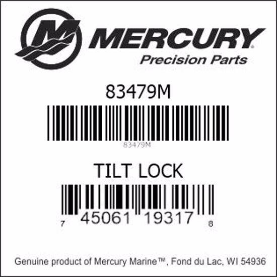 Bar codes for Mercury Marine part number 83479M