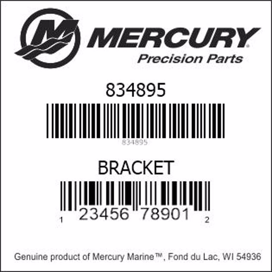 Bar codes for Mercury Marine part number 834895