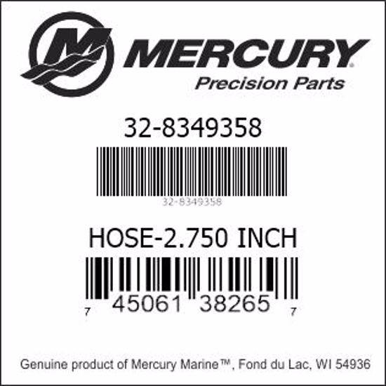Bar codes for Mercury Marine part number 32-8349358