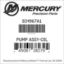 Mercury Marine part number 834967A1 PUMP ASSY-OIL Bar codes for Mercury Marine part number 834967A1