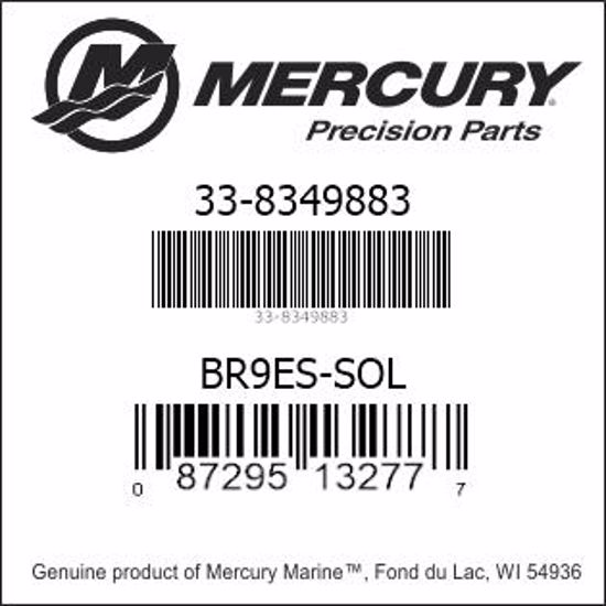 Bar codes for Mercury Marine part number 33-8349883