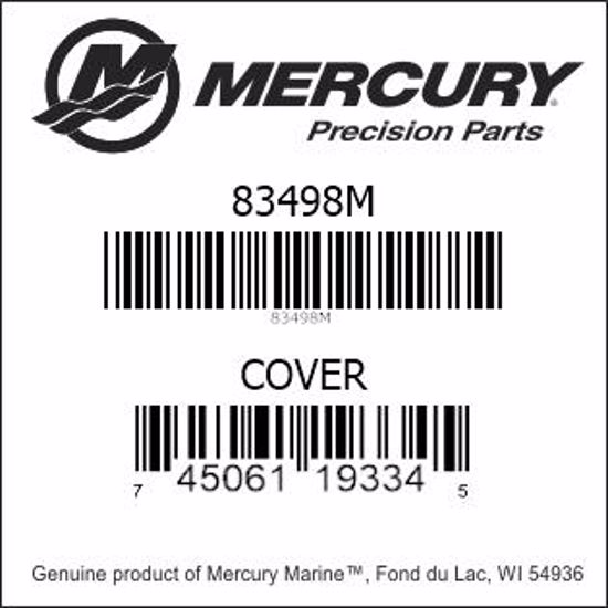 Bar codes for Mercury Marine part number 83498M