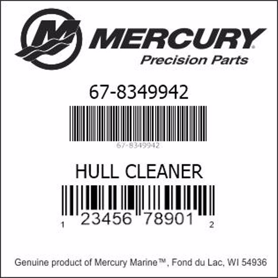 Bar codes for Mercury Marine part number 67-8349942