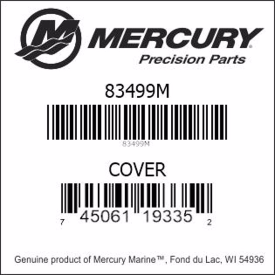 Bar codes for Mercury Marine part number 83499M