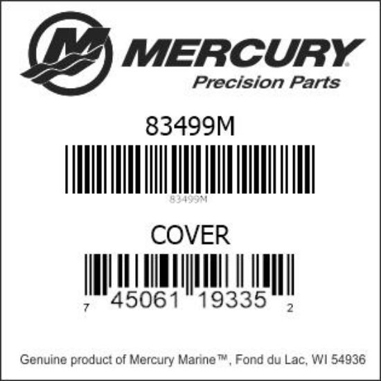 Bar codes for Mercury Marine part number 83499M