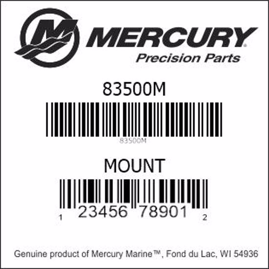 Bar codes for Mercury Marine part number 83500M