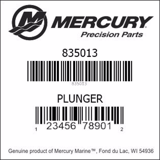 Bar codes for Mercury Marine part number 835013