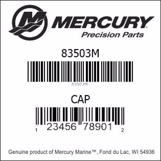 Bar codes for Mercury Marine part number 83503M