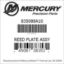 Mercury Marine part number 835088A10 REED PLATE ASSY Bar codes for Mercury Marine part number 835088A10