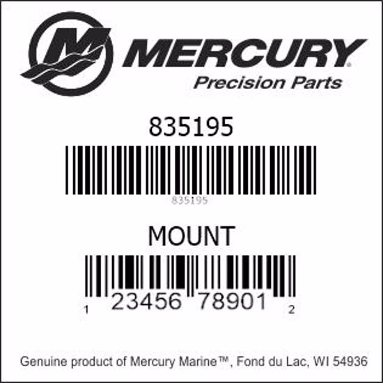 Bar codes for Mercury Marine part number 835195