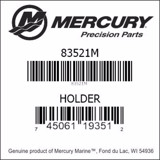 Bar codes for Mercury Marine part number 83521M