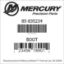 Mercury Marine part number 85-835234 BOOT Bar codes for Mercury Marine part number 85-835234