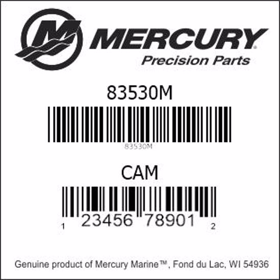 Bar codes for Mercury Marine part number 83530M