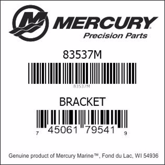 Bar codes for Mercury Marine part number 83537M