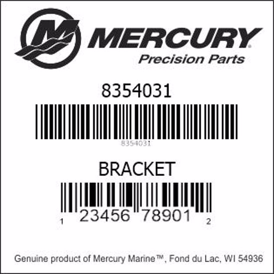 Bar codes for Mercury Marine part number 8354031