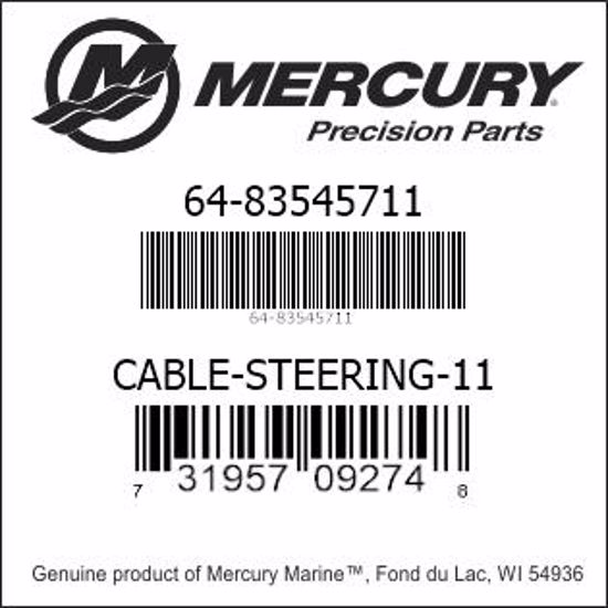 Bar codes for Mercury Marine part number 64-83545711