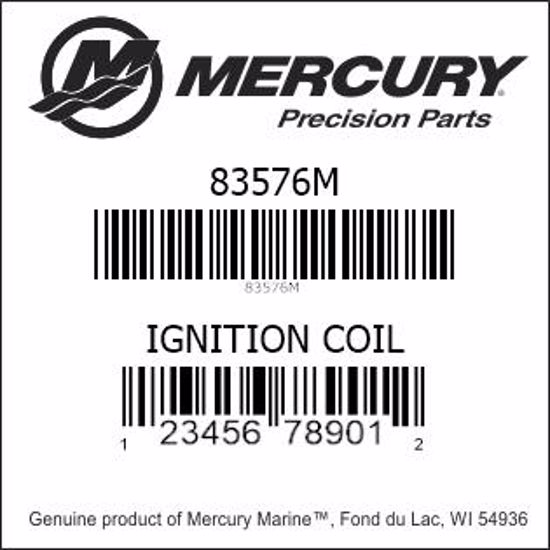 Bar codes for Mercury Marine part number 83576M