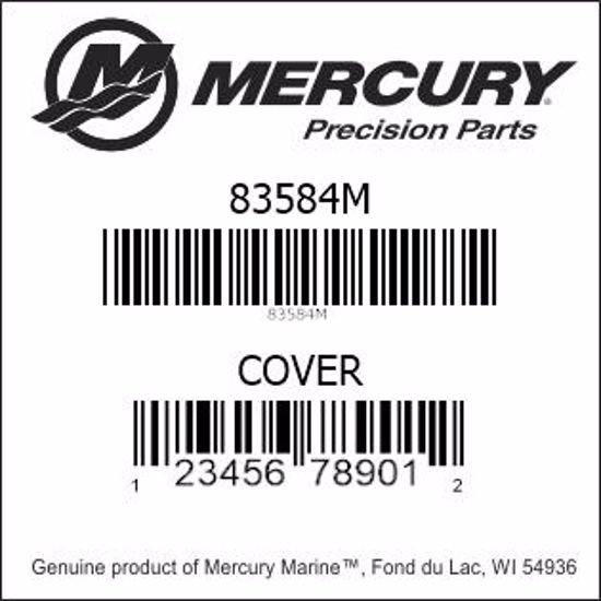 Bar codes for Mercury Marine part number 83584M
