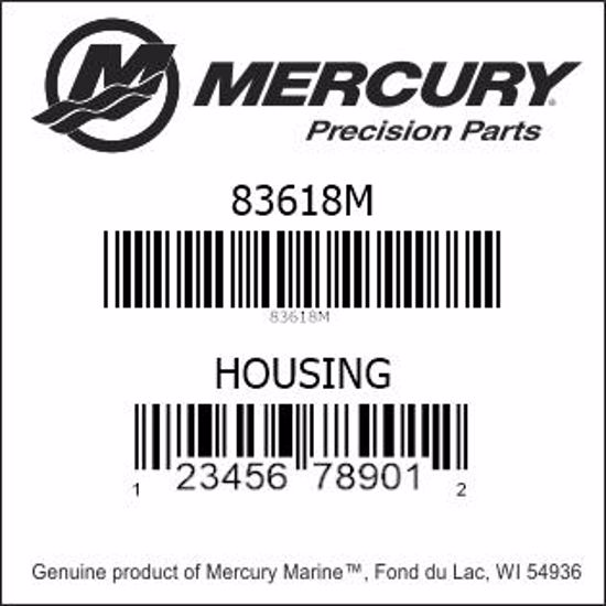 Bar codes for Mercury Marine part number 83618M
