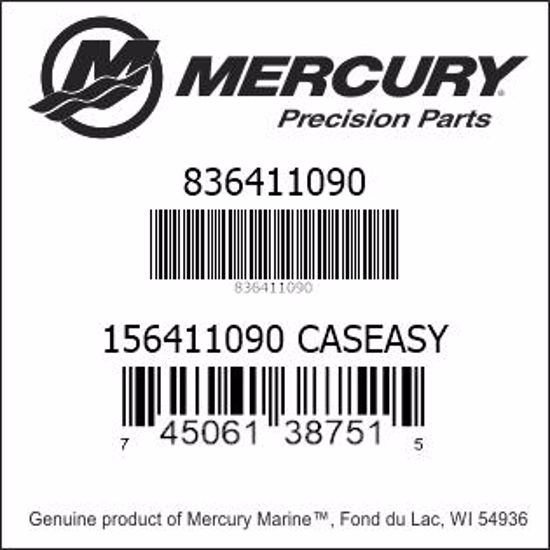 Bar codes for Mercury Marine part number 836411090