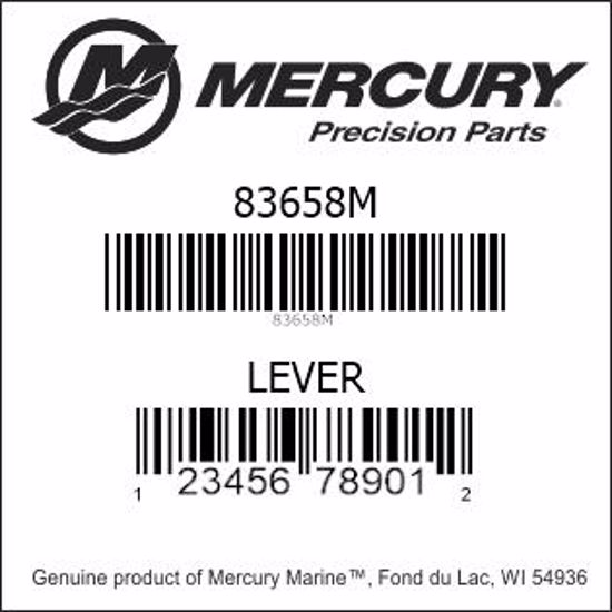 Bar codes for Mercury Marine part number 83658M