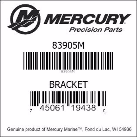 Bar codes for Mercury Marine part number 83905M