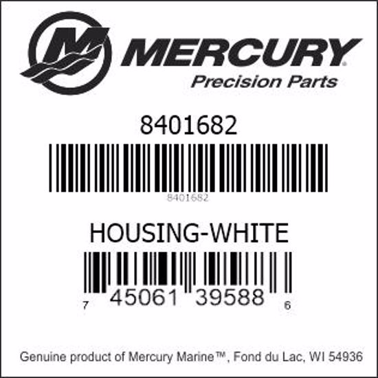 Bar codes for Mercury Marine part number 8401682