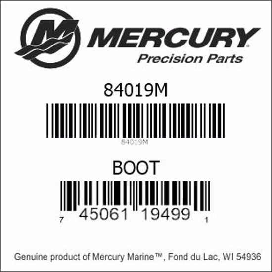 Bar codes for Mercury Marine part number 84019M