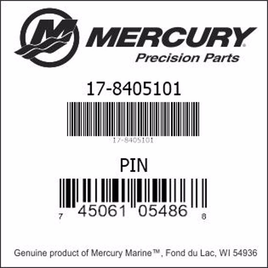 Bar codes for Mercury Marine part number 17-8405101