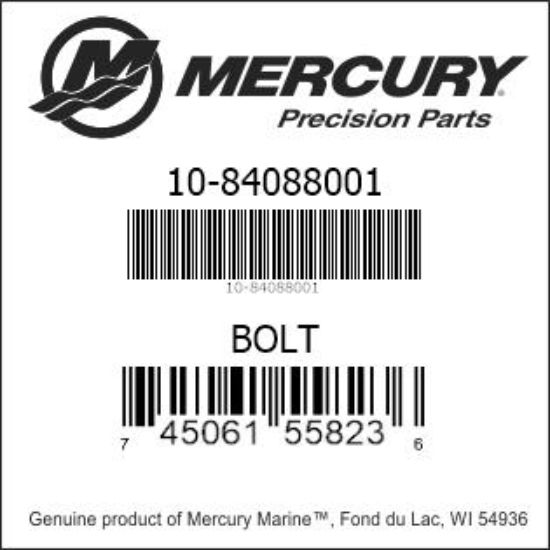 Bar codes for Mercury Marine part number 10-84088001