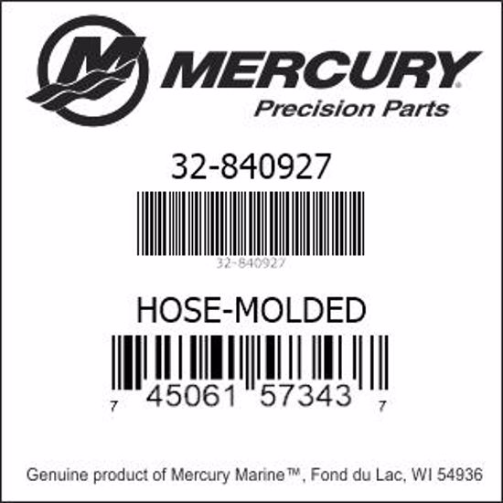 Bar codes for Mercury Marine part number 32-840927