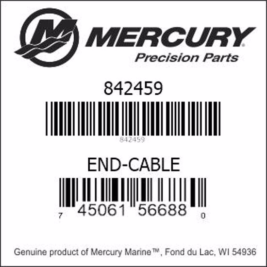 Bar codes for Mercury Marine part number 842459