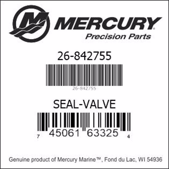 Bar codes for Mercury Marine part number 26-842755