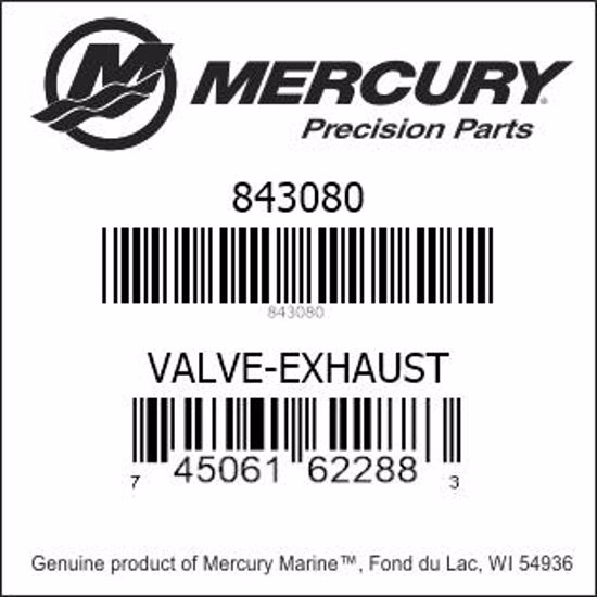 Bar codes for Mercury Marine part number 843080