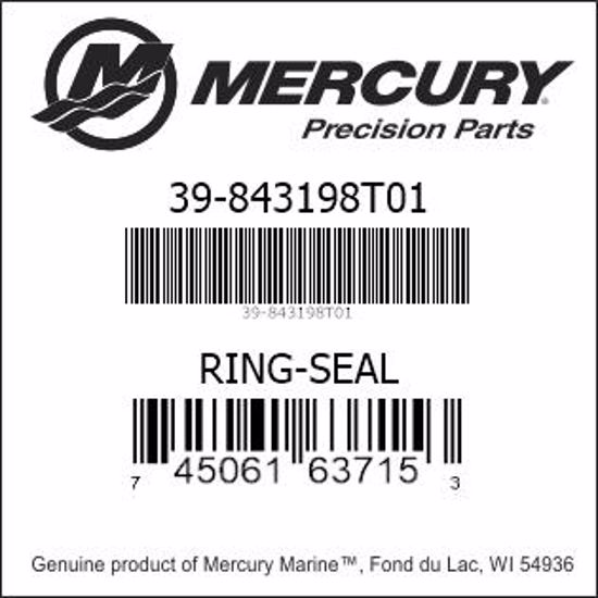 Bar codes for Mercury Marine part number 39-843198T01