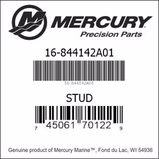 Bar codes for Mercury Marine part number 16-844142A01