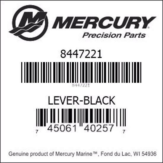 Bar codes for Mercury Marine part number 8447221