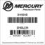 Mercury Marine part number 844848 EMBLEM Bar codes for Mercury Marine part number 844848