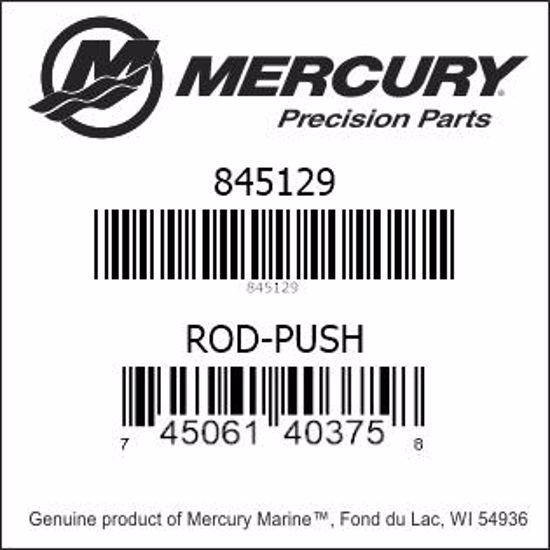 Bar codes for Mercury Marine part number 845129