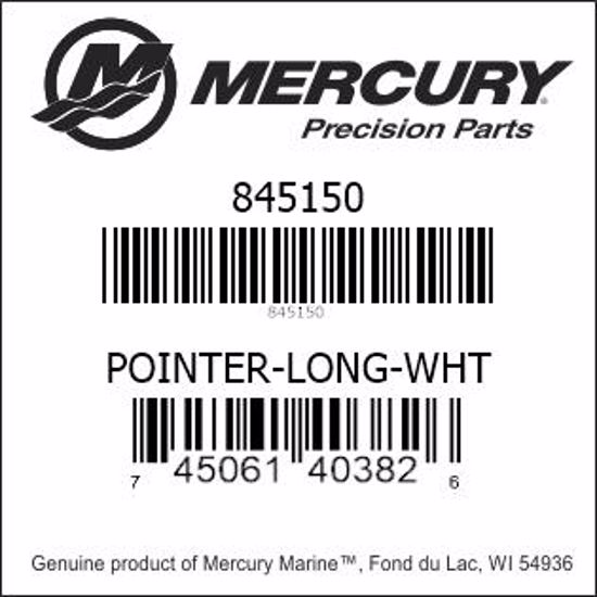 Bar codes for Mercury Marine part number 845150